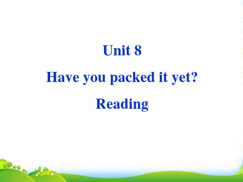 鲁教版八年级英语下册Unit8 Reading 精品课件