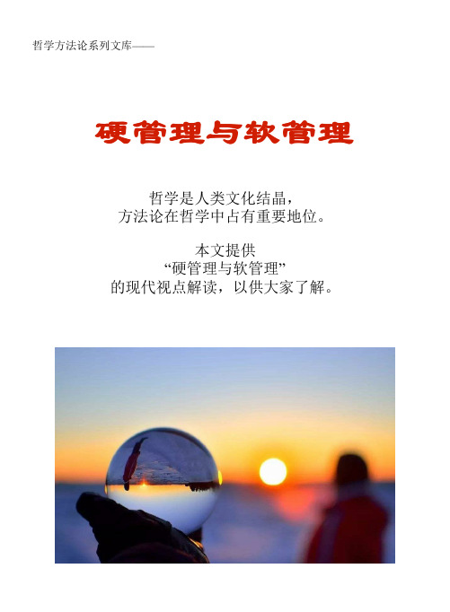 哲学方法论系列文库：硬管理与软管理