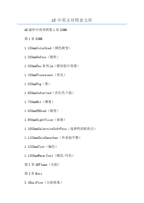 AE中英文对照表文库