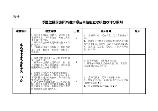 民模验收标准细则