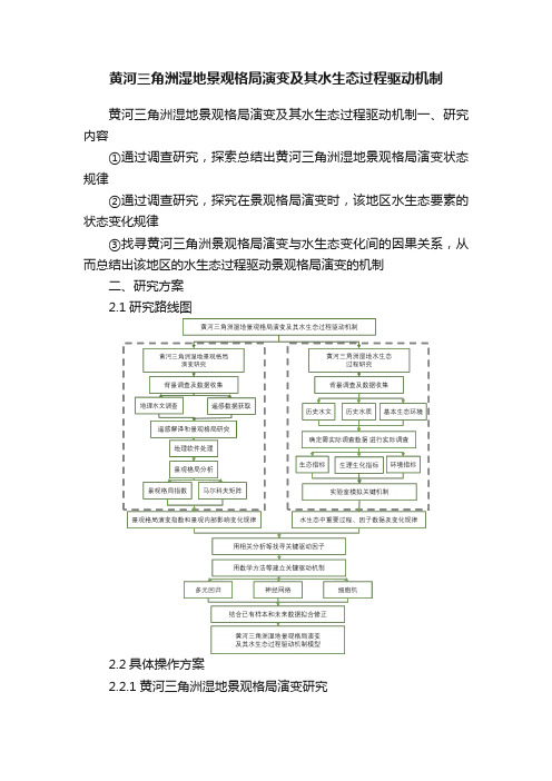 黄河三角洲湿地景观格局演变及其水生态过程驱动机制