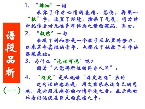 记念刘和珍君演示文稿定稿