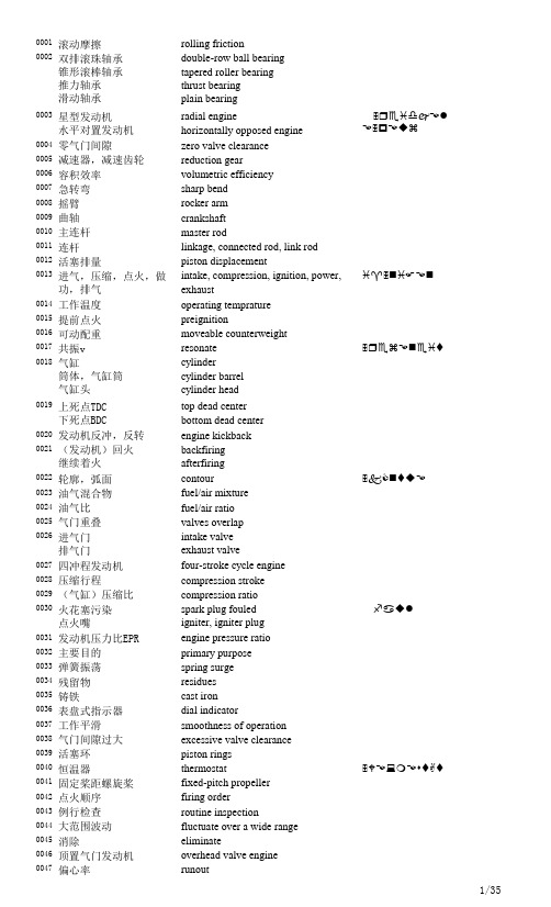 FAA飞机维护执照常用单词