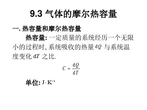 大学物理第章气体的摩尔热容量