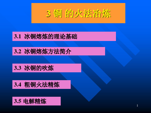 冶金学-Cu-09-3-冰铜熔炼(09简化试用)