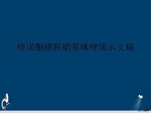 喹诺酮磺胺硝基咪唑演示文稿