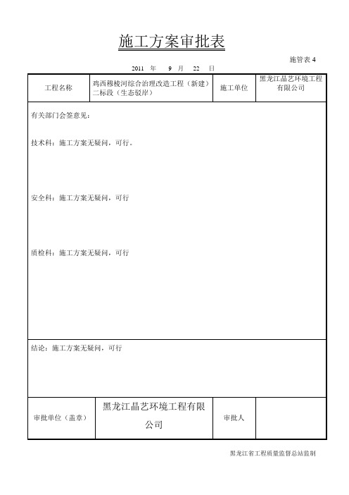 生态袋护坡施工种草种花全内业