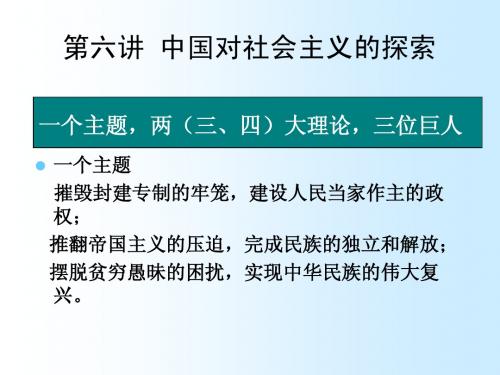 第六讲中国对社会主义的探索