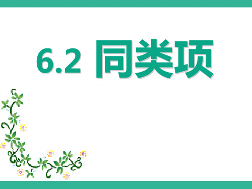 青岛版七年级数学上册：同类项优质PPT