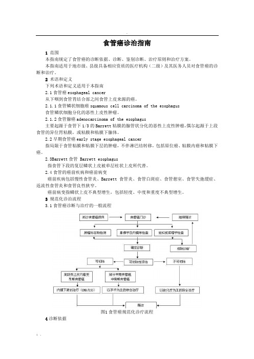 食管癌诊治指南