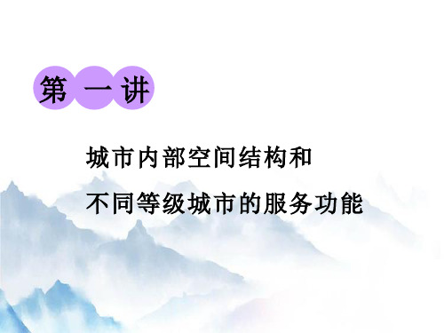 高考地理一轮复习精品8：3-3城市内部空间结构和不同等级城市的服务功能课件