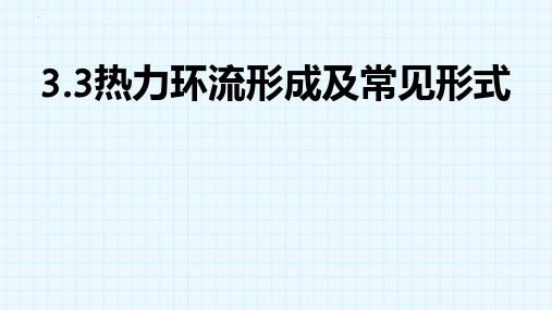 【高一地理】3.3热力环流形成及常见形式