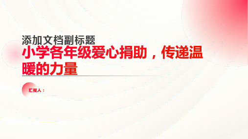 小学各年级, 爱心捐助,传递温暖的力量,主题班会模板ppt