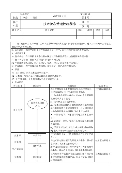 技术状态管理控制程序