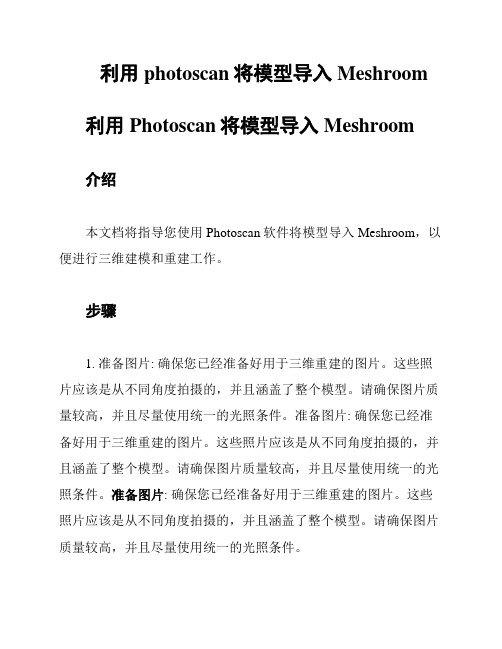 利用photoscan将模型导入Meshroom