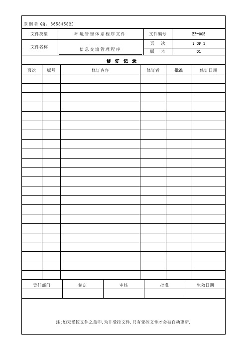 20-ISO14001：2004信息交流管理程序