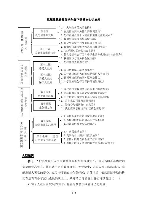 思想品德鲁教版八年级下册重点知识梳理-PDF