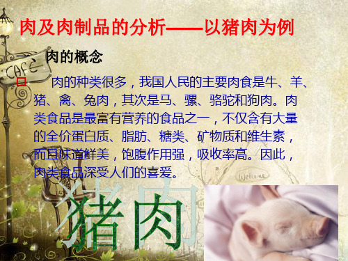 猪肉的分析报告