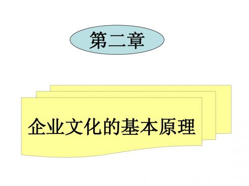 第二章 企业文化的基本原理(增加百度和宝洁两个案例)