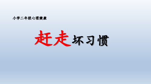 二年级上册心理健康教育课件-赶走坏习惯 全国通用(共11张PPT)