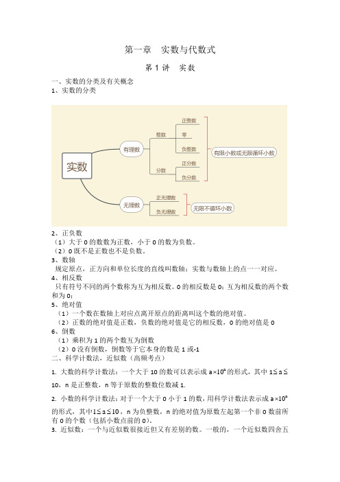 实数与代数式知识点