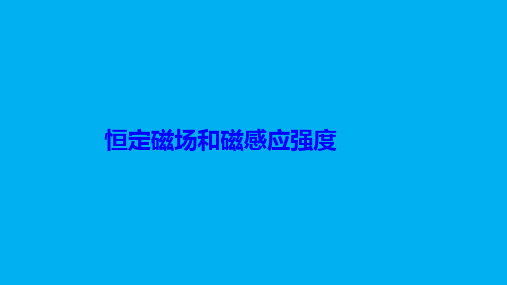 高二物理竞赛课件：恒定磁场和磁感应强度