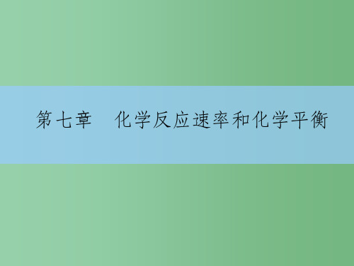 高考化学大一轮复习 7.1化学反应速率及影响因素课件