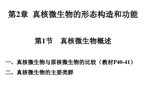 微生物学教程周德庆第2章真核微生物的形态构造和功能