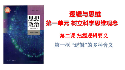 2.1逻辑的多种含义议题式+课件-2023-2024学年高中政治统编版选择性必修三逻辑与思维+