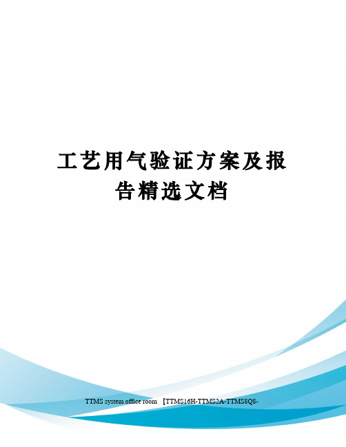 工艺用气验证方案及报告精选文档