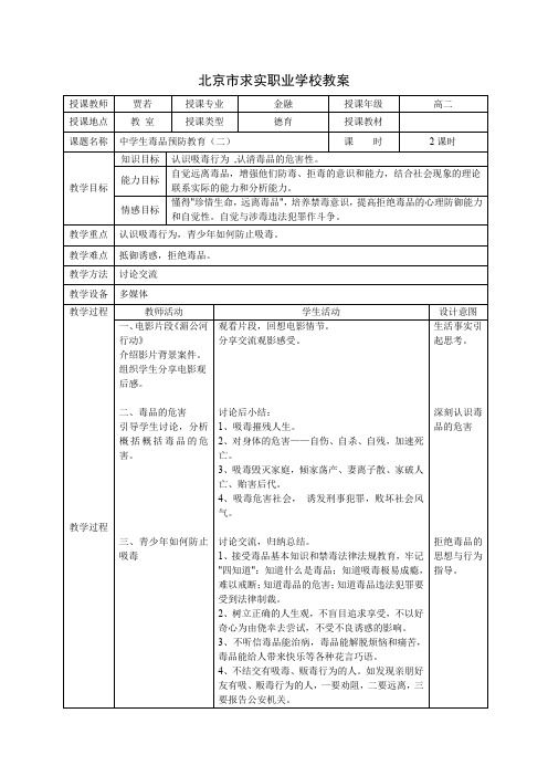 中学生毒品预防教育(高二)