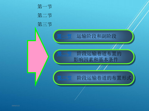 【金属矿床开采技术】9.阶段运输巷道的布置