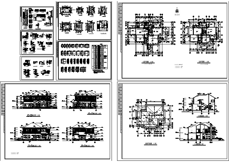 某地区经典别墅建筑施工图（共8张）