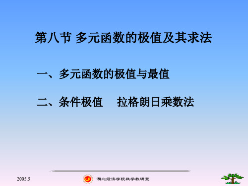 多元函数的极值及其求法(精)