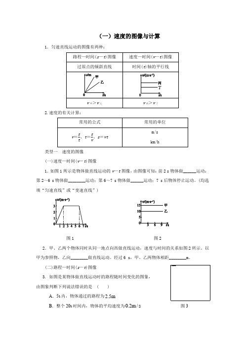 (一)速度的图像与计算