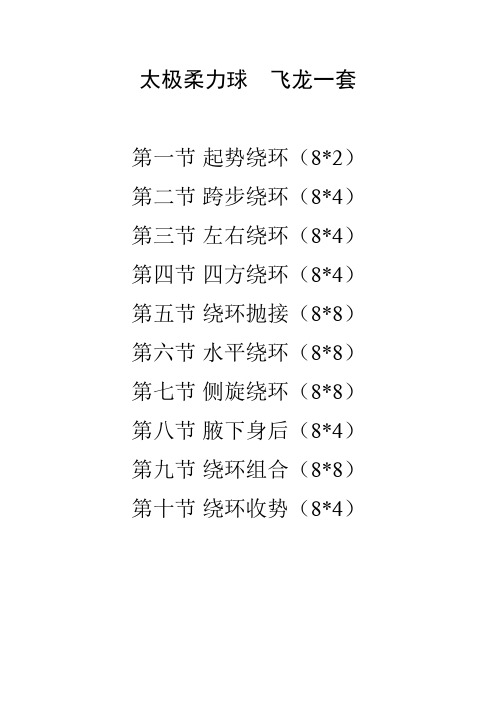 太极柔力球-飞龙系列套路