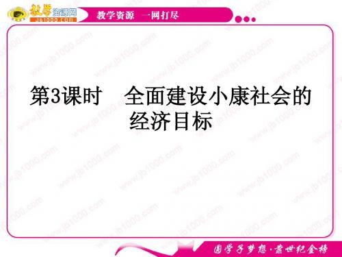 政治：4.10.1《全面建设小康社会的经济目》(新人教版必修1)