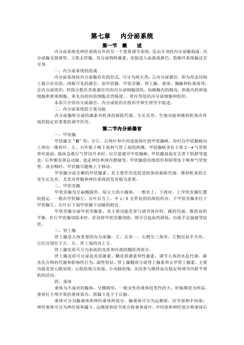 第七章 内分泌系统--正常人体解剖学