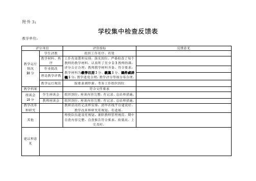 2014～2015学年第一学期期中教学检查情况反馈表.doc