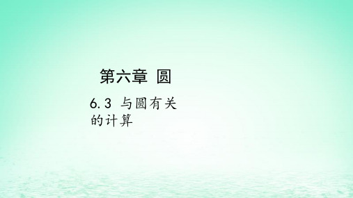 2019届中考数学复习第六章圆6.3与圆有关的计算课件