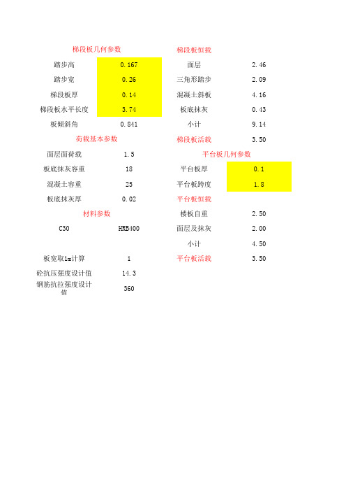 楼梯梯梁配筋计算