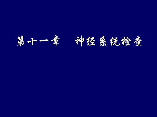 《兽医临床诊断》课件：第十一章神经系统检查