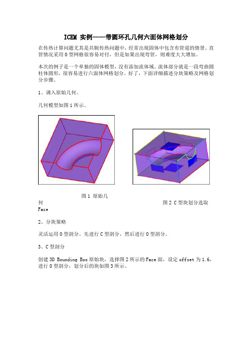 ICEM 实例——带圆环孔几何六面体网格划分