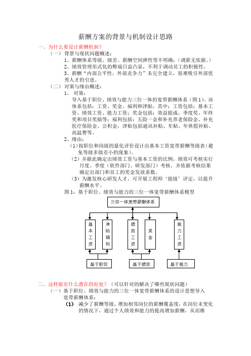 薪酬制度设计工作思路