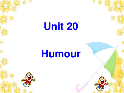 人教版高一英语Unit20 Humour warming-up speaking and listening