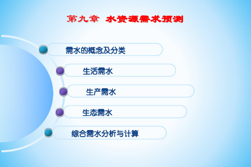 水文水利计算课件：第九章需水预测