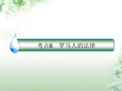 2020年高考历史一轮复习第二单元古希腊罗马和近代西方的政治制度6罗马人的法律课件人民版