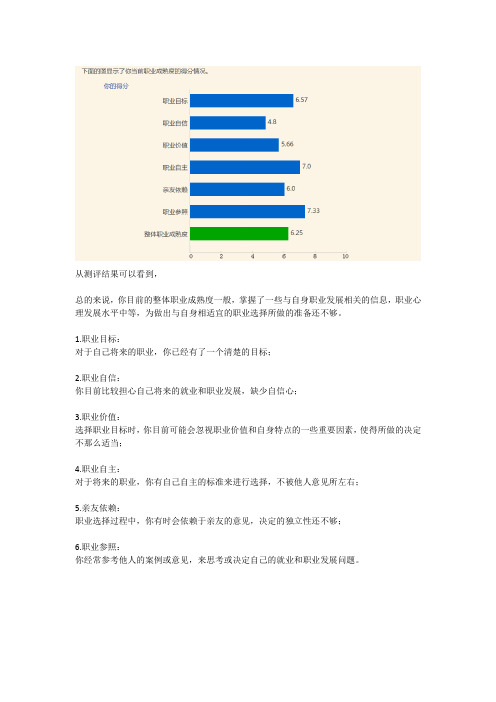 大学生职业生涯规划比赛——职业成熟度