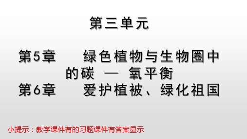 人教版七年级生物上册课件第三单元第五章第六章全套