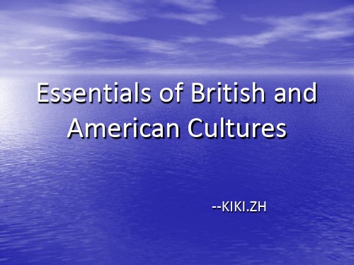 landmark and literature Britain and American culture 英美文化教学课件